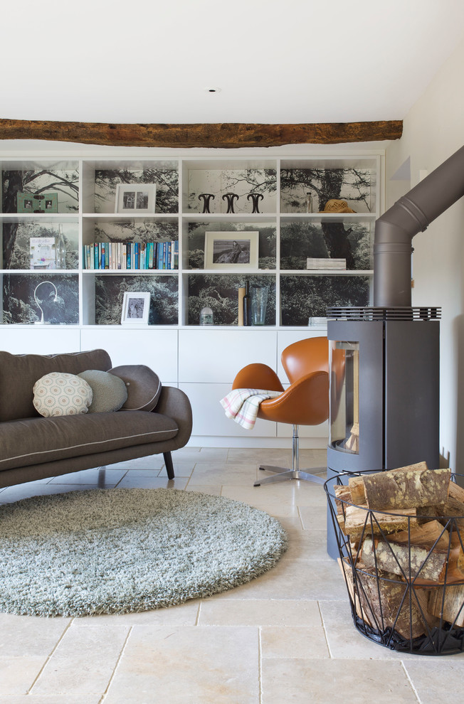 Inspiration for a contemporary living room remodel in Devon