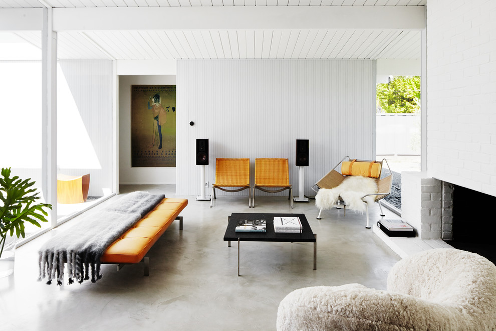 Design ideas for a medium sized retro living room in San Francisco.