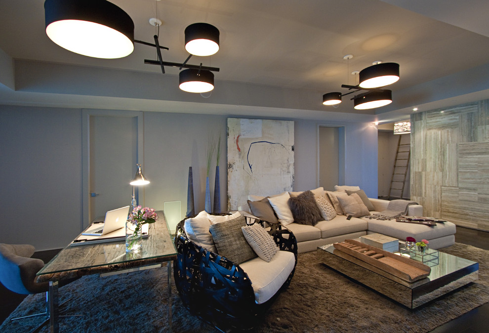 Living room - modern living room idea in Miami