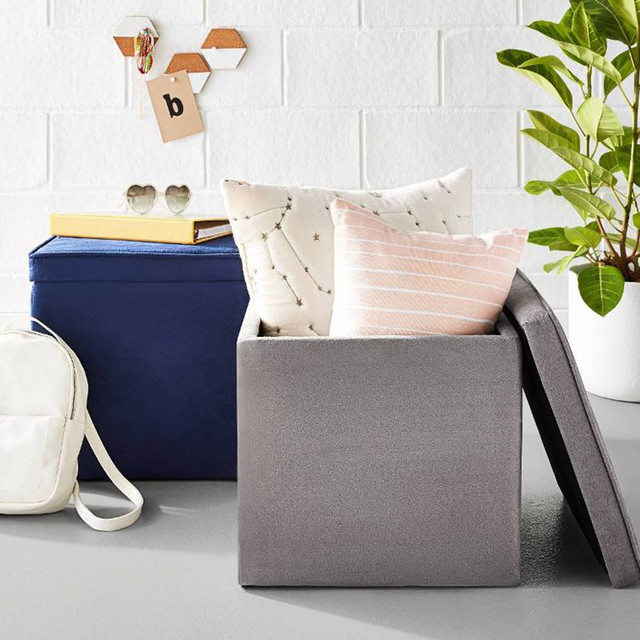 Dorm Room Storage Ottoman Decor Collection - Room Essentials™ - Modern -  Living Room - Minneapolis - by Target Home | Houzz IE