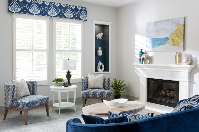 Dos Vientos Contemporary Remodel Before & After - Contemporary - Living