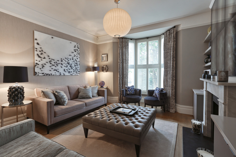 Double Reception Room Modern Living Room London by Genevieve Hurley Interiors Houzz