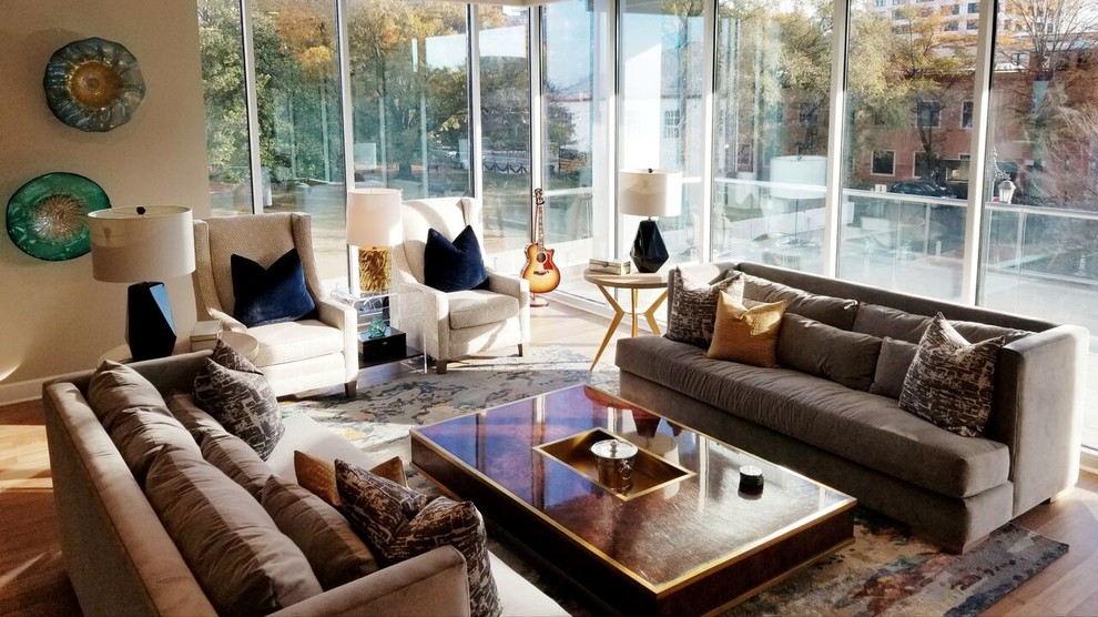 Inspiration for a contemporary living room in Little Rock.