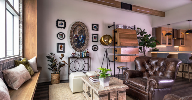 Cozy industrial living room deals
