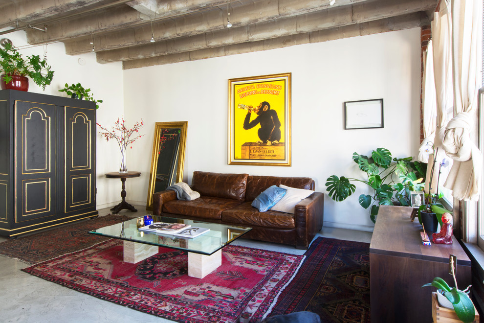 Photo of an industrial living room in Los Angeles.
