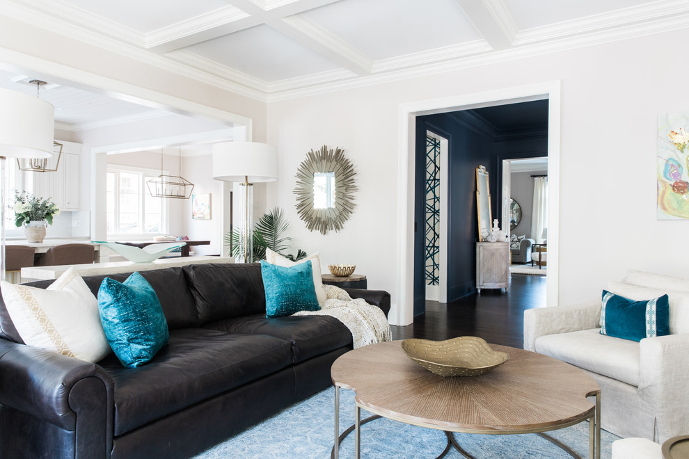 Dramatic Transitional | Myers Park New Build - Eclectic - Living Room ...