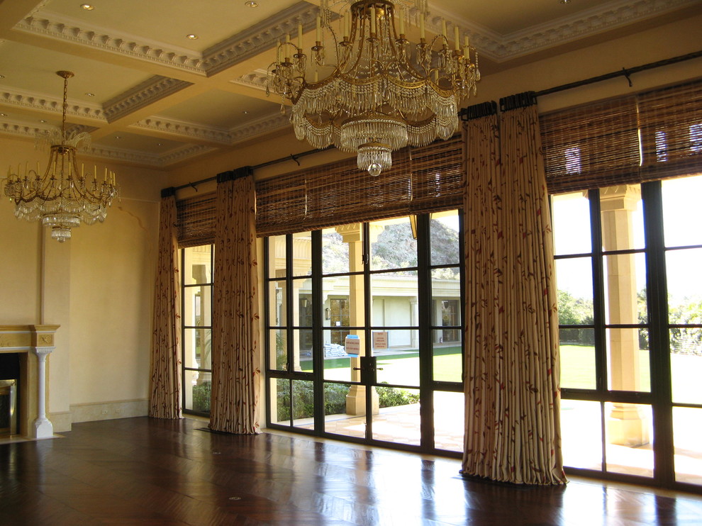 Drapery Eclectic Living Room Los Angeles by Creative Draperies