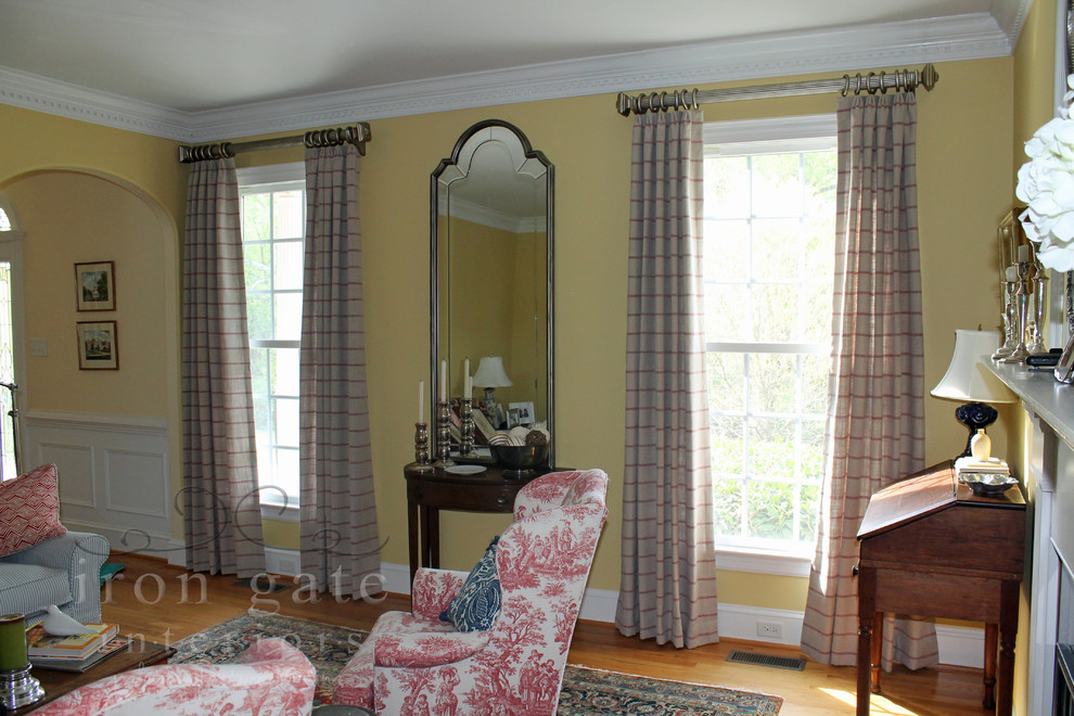 Drapery Panels Traditional Living Room Richmond by Iron Gate