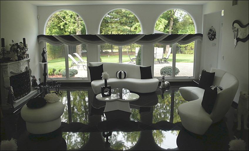 dreaming in black and white Contemporary Living Room New York