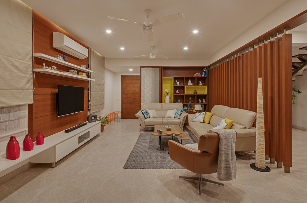 Inspiration for a contemporary living room remodel in Bengaluru