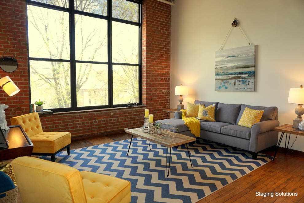 Photo of an urban living room in Raleigh.