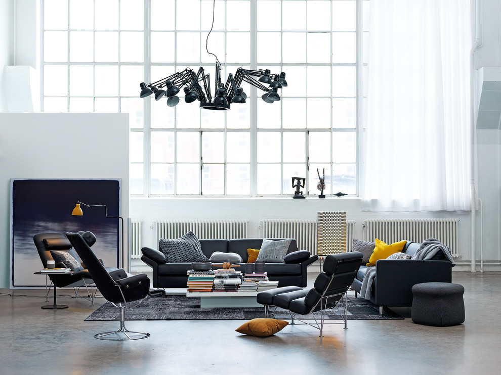 This is an example of a contemporary living room in Malmo.
