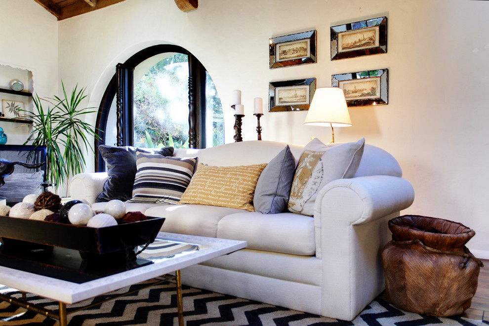 Inspiration for a mediterranean living room in Other.
