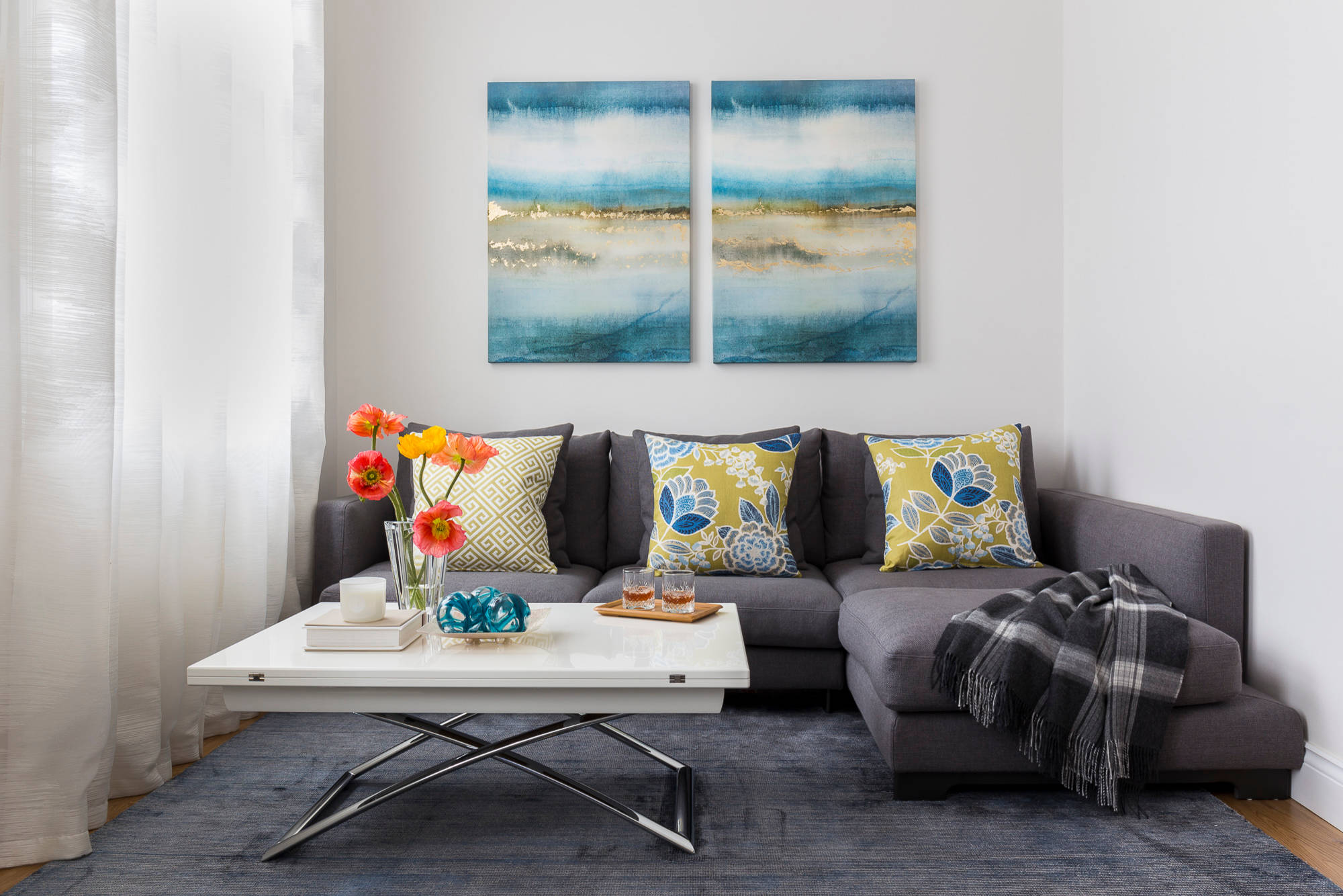 Large couch online small living room