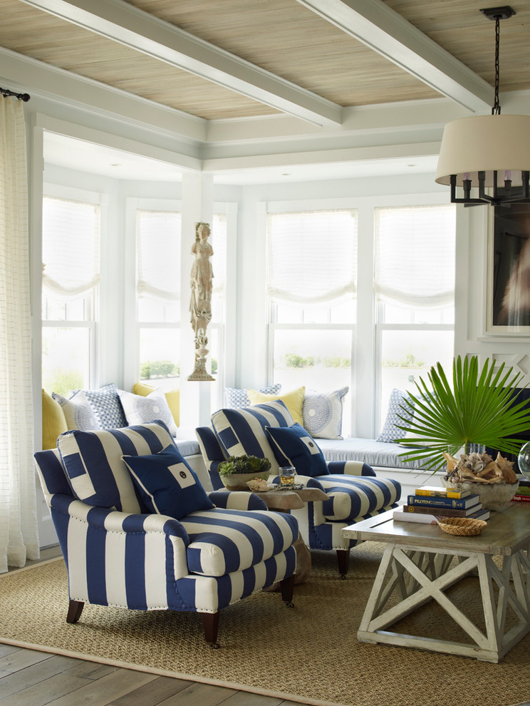 Beach style living room photo in Jacksonville