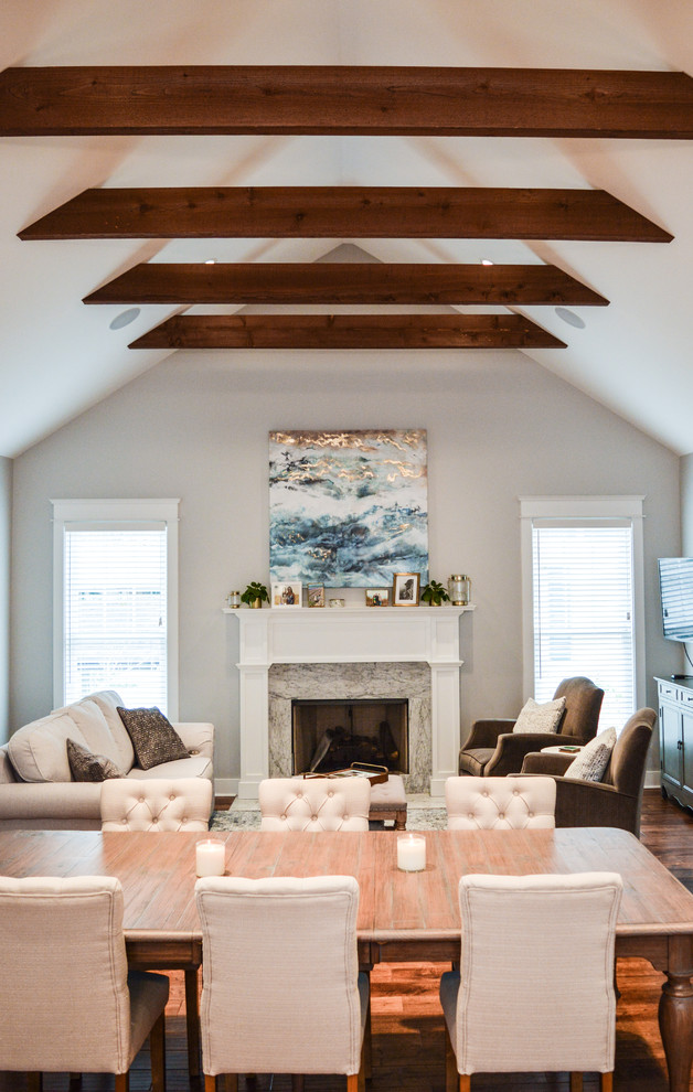 East Nashville Historic Addition Transitional Living Room