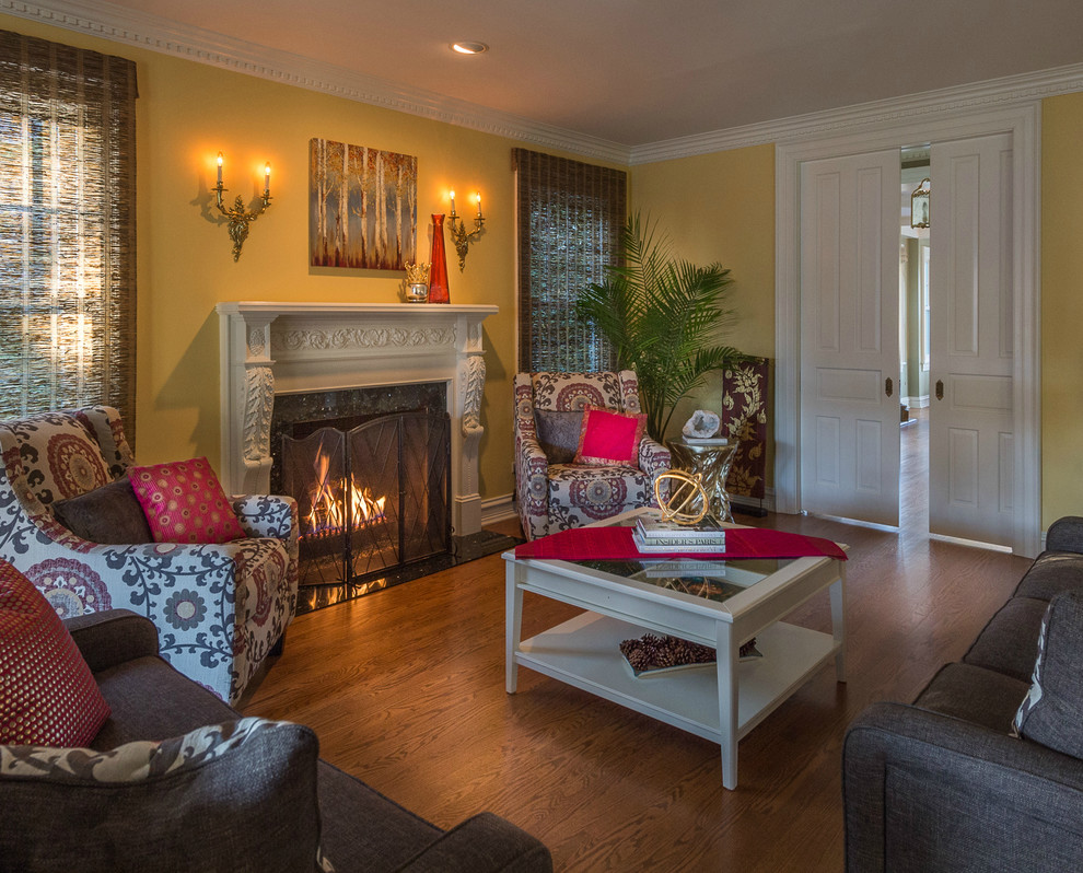 East Wilmette Home informed by Globetrotting Style Eclectic Living