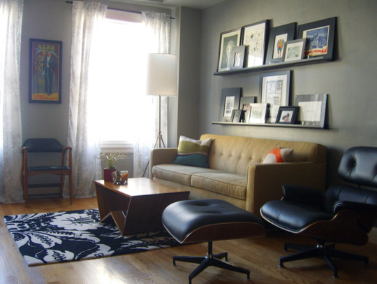 Example of an eclectic living room design in Other