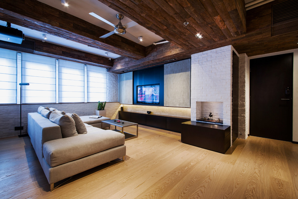 Modernes Wohnzimmer in Hongkong