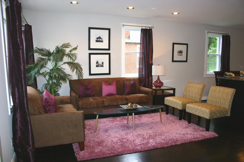 Living room - contemporary living room idea in Baltimore