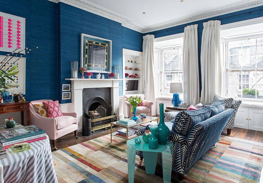 Bohemian living room in Edinburgh.