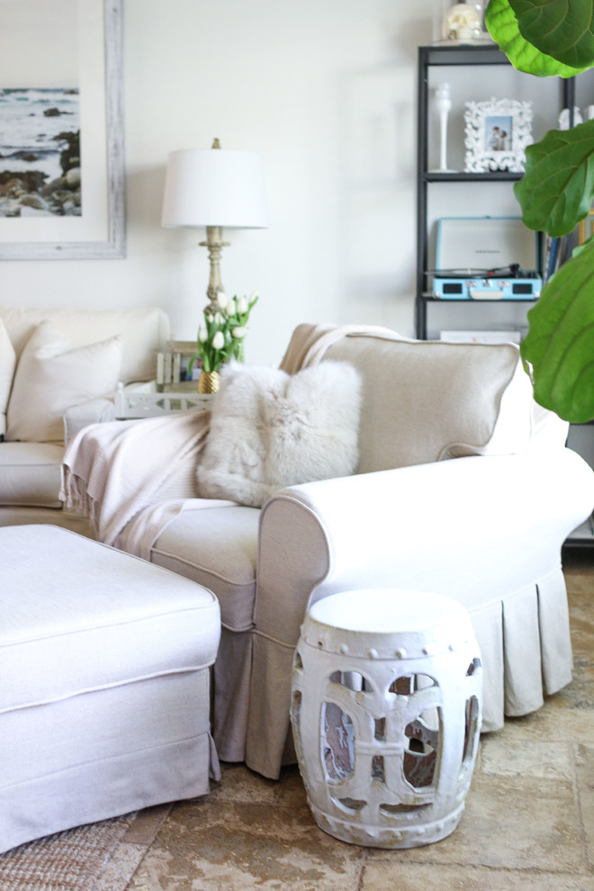 Ektorp Armchair Covers with Pleated Skirt and Footstool Cover in Liege