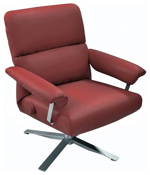 Elis Recliner Leather Lounge Chair by Lafer Recliners Modern