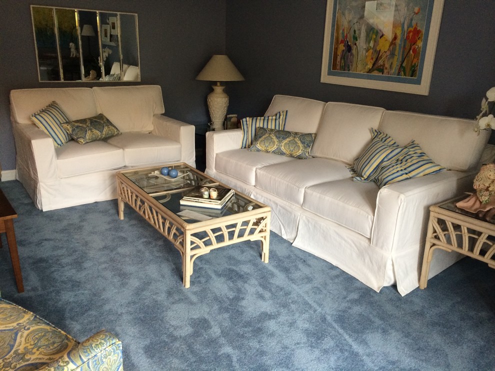 ELISABETH SLIPCOVERED SHABBY CHIC POTTERY BARN LOOK Mediterranean