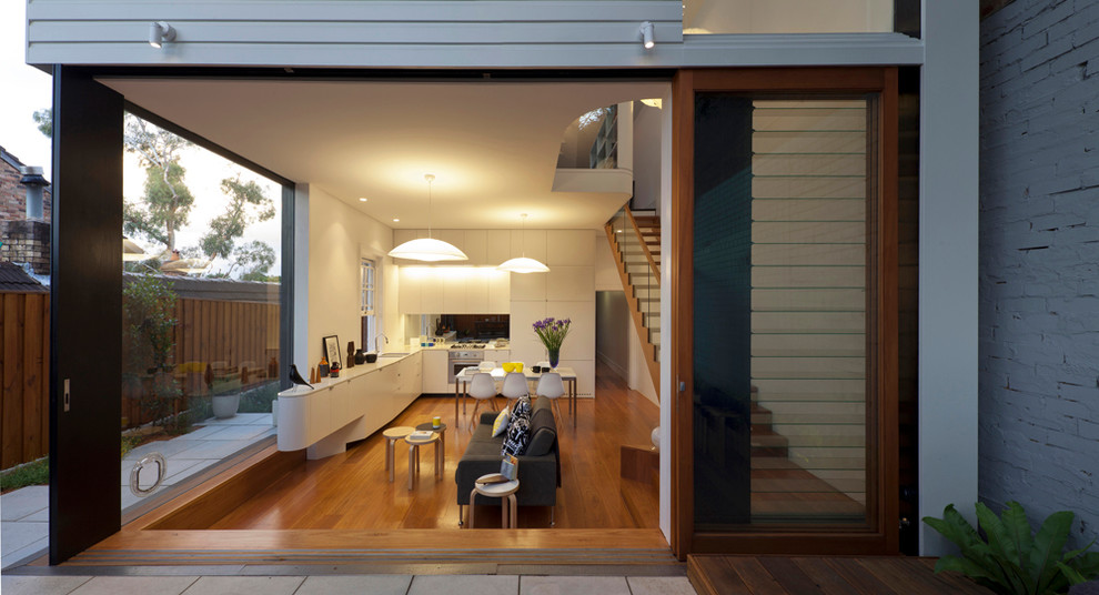 Inspiration for a contemporary living room remodel in Sydney