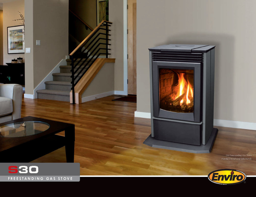 Enviro Freestanding Gas Stoves Modern Living Room Vancouver by
