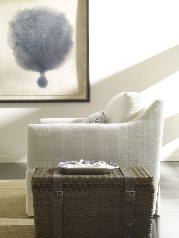 ETHAN ALLEN Coastal Elegance Beach Style Living Room Orange