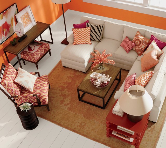 Ethan Allen Contemporary Living Room New York by Ethan Allen