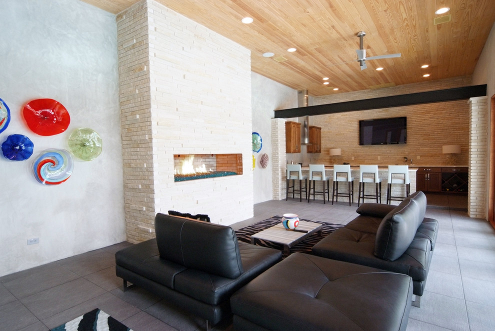 Modern living room in Dallas.
