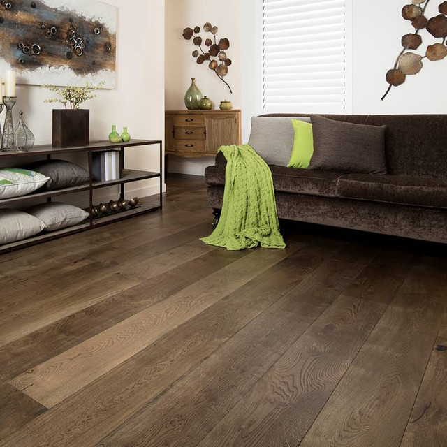 European Oak Floorboards Modern Living Room Melbourne by