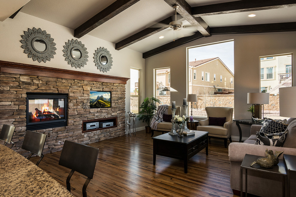 This is an example of a modern living room in Denver.