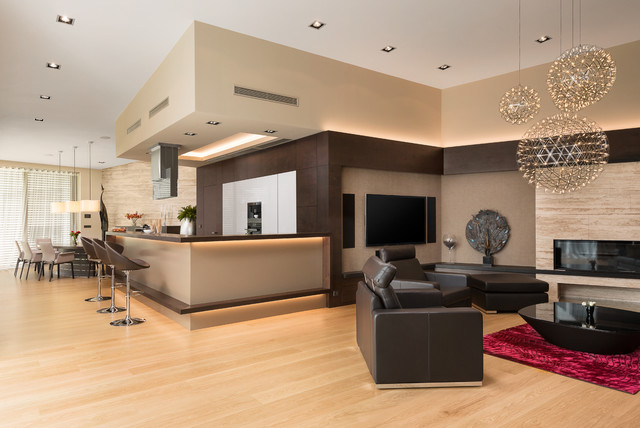 Exclusive interior with dominant veneer furniture - Modern - Living Room -  Other - by HANÁK NÁBYTEK | Houzz