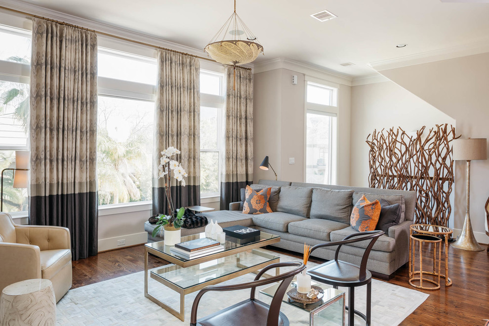 Executive Townhome Modern Living Room Houston by Poet Interiors