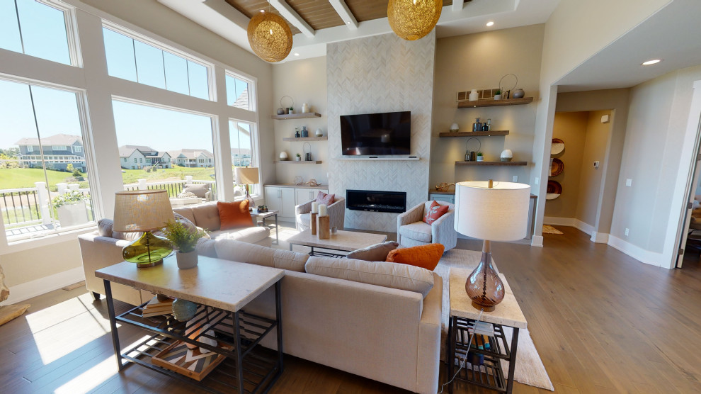 Modern living room in Milwaukee.