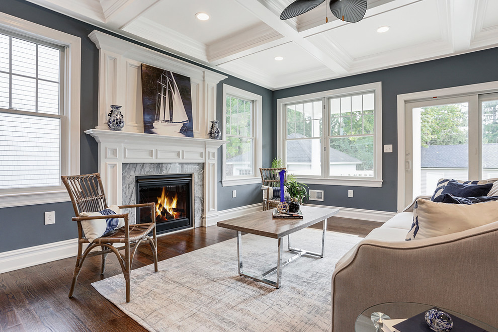 Fair Haven Beach Style Living Room New York by Upstaged Houzz