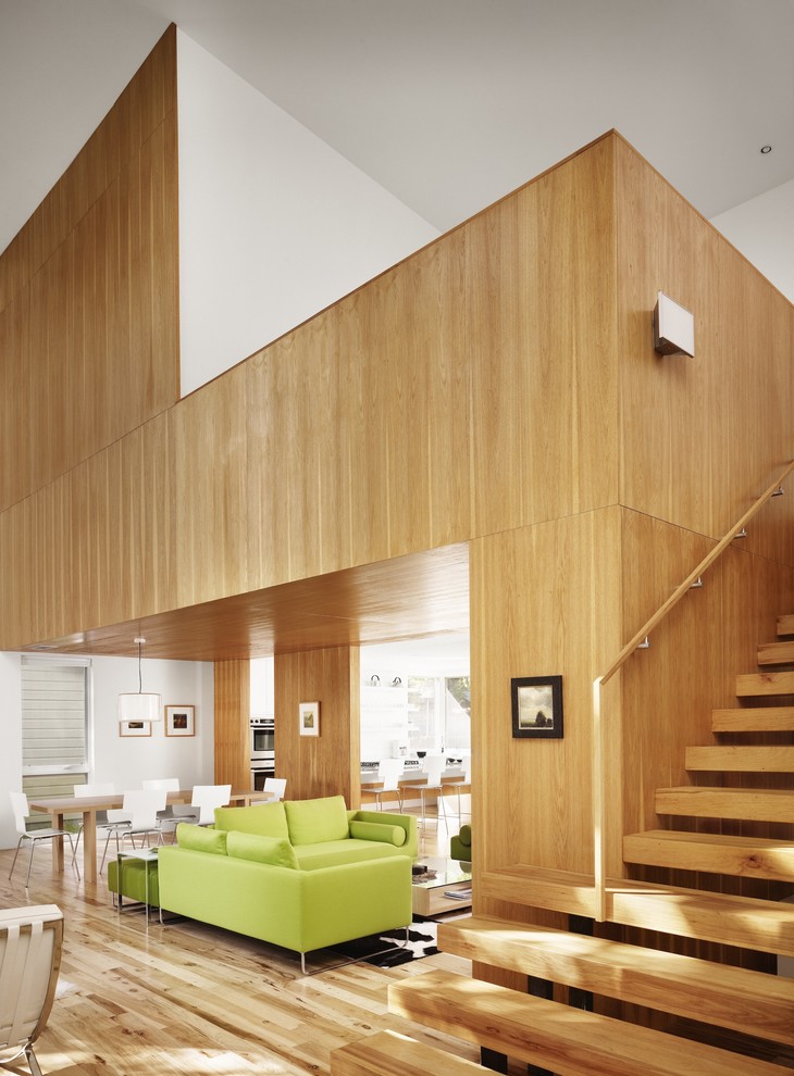 Living room - modern living room idea in Austin