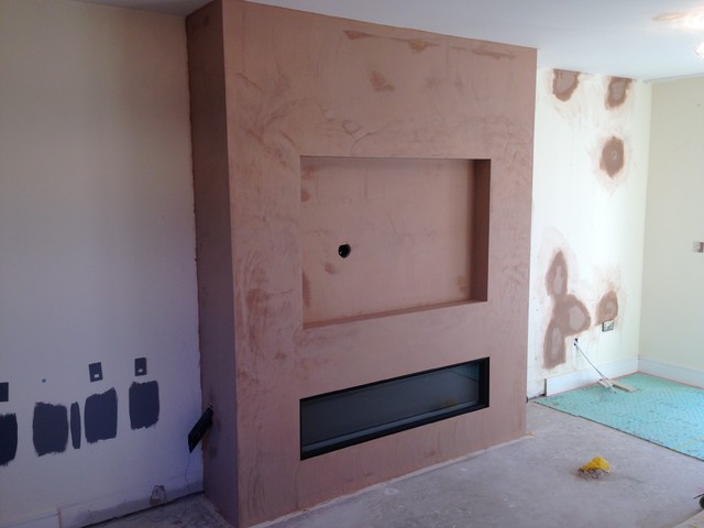 Fake Chimney Breast and display units. - Modern - Living Room - Wiltshire -  by MBH Carpentry and Joinery Ltd. | Houzz