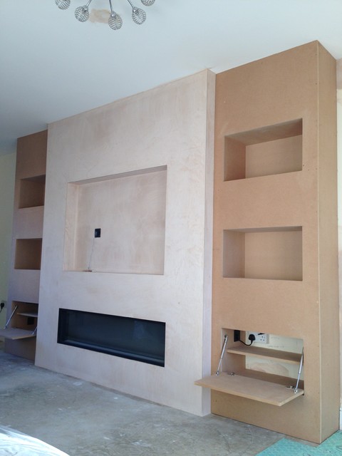 Fake Chimney Breast and display units. - Modern - Living Room - Wiltshire -  by MBH Carpentry and Joinery Ltd. | Houzz