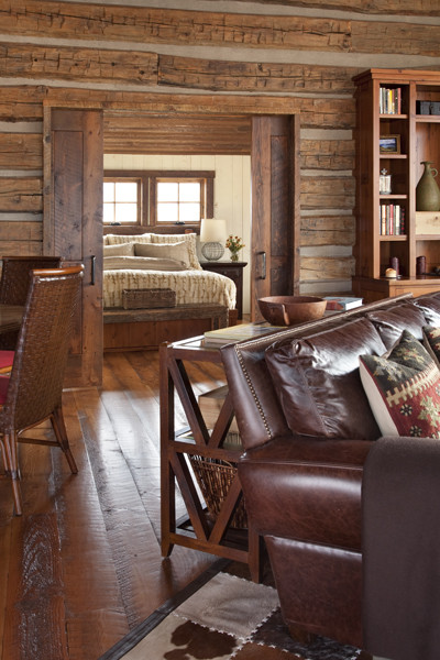 Inspiration for a rustic living room remodel in Phoenix