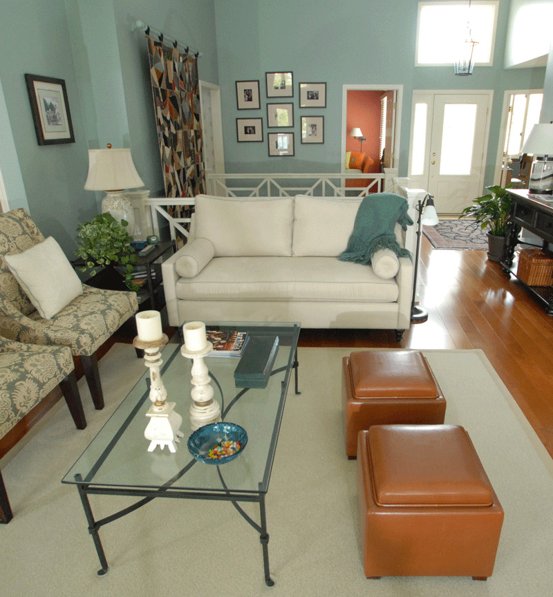 Family Home Re-Imaged for Empty Nesters - Traditional - Living Room ...