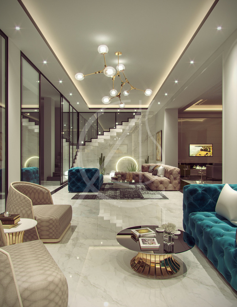 Family Villa Contemporary Arabic Interior Design Living Room London Houzz - Arabic Home Decor Ideas
