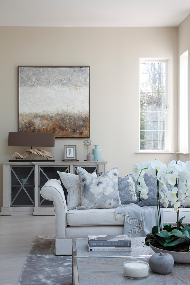 Inspiration for a transitional living room remodel in Surrey