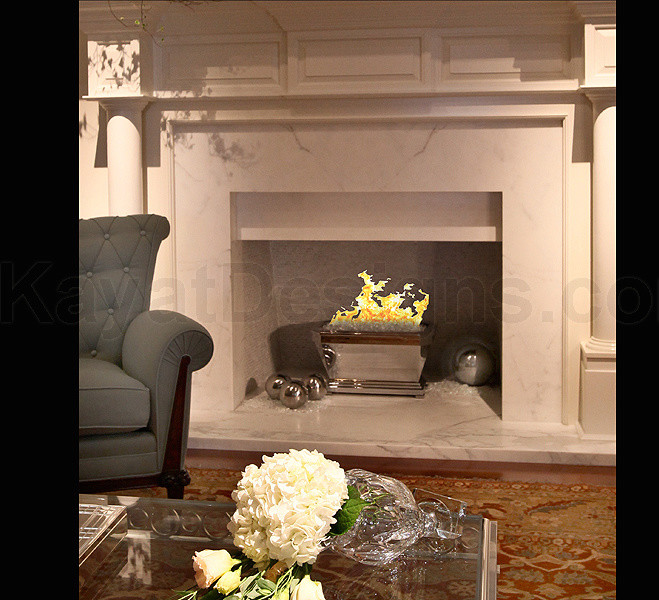 Fire Place 1 Eclectic Living Room Los Angeles by Kayat Designs