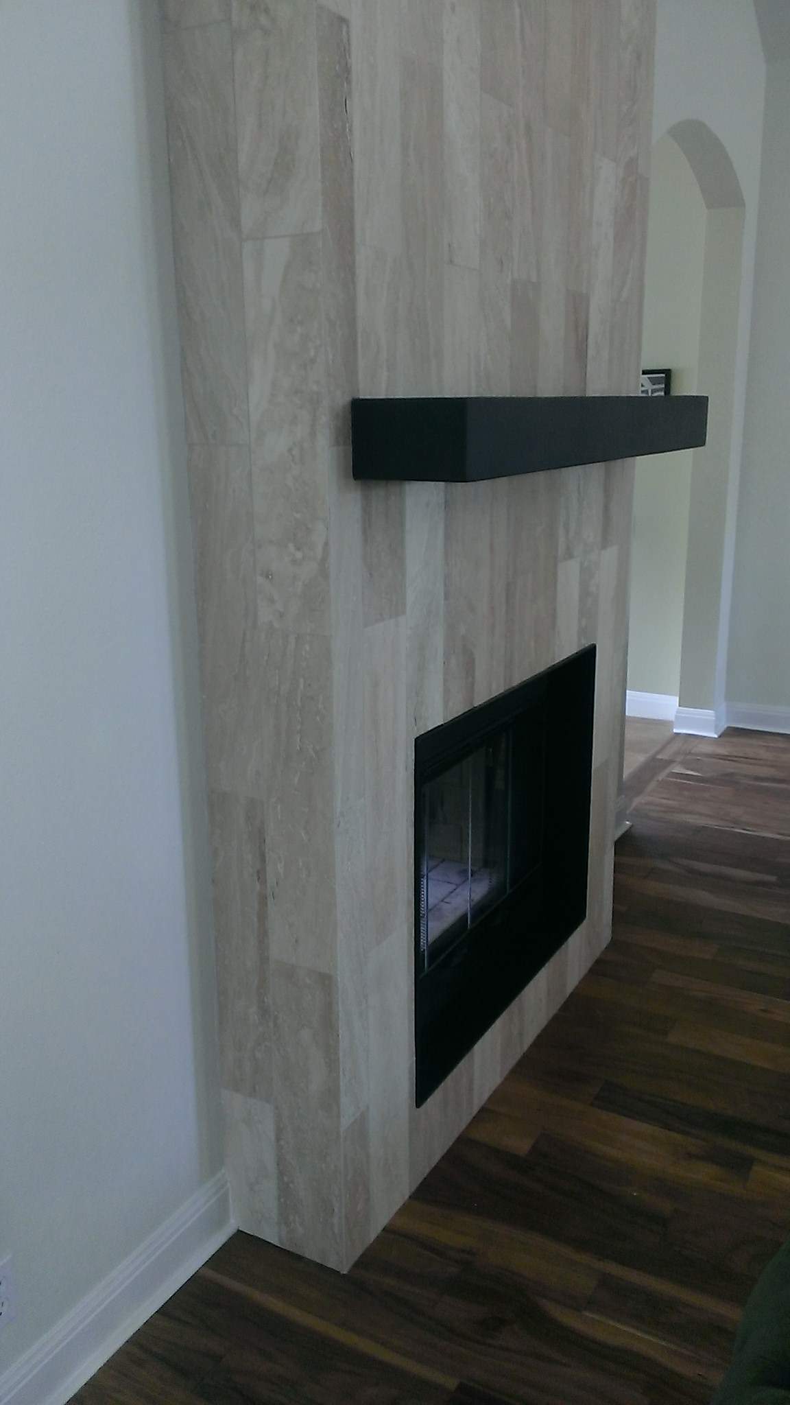 Vertical Subway Tile Fireplace – Mriya.net