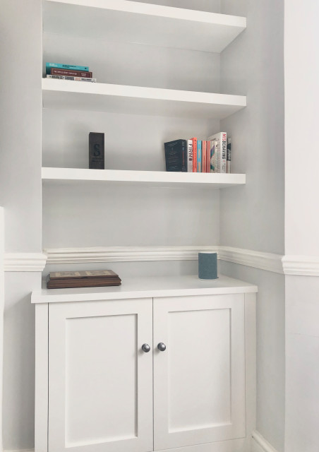 Fireplace Alcove Furniture Fitted Shelves Cupboards Lounge