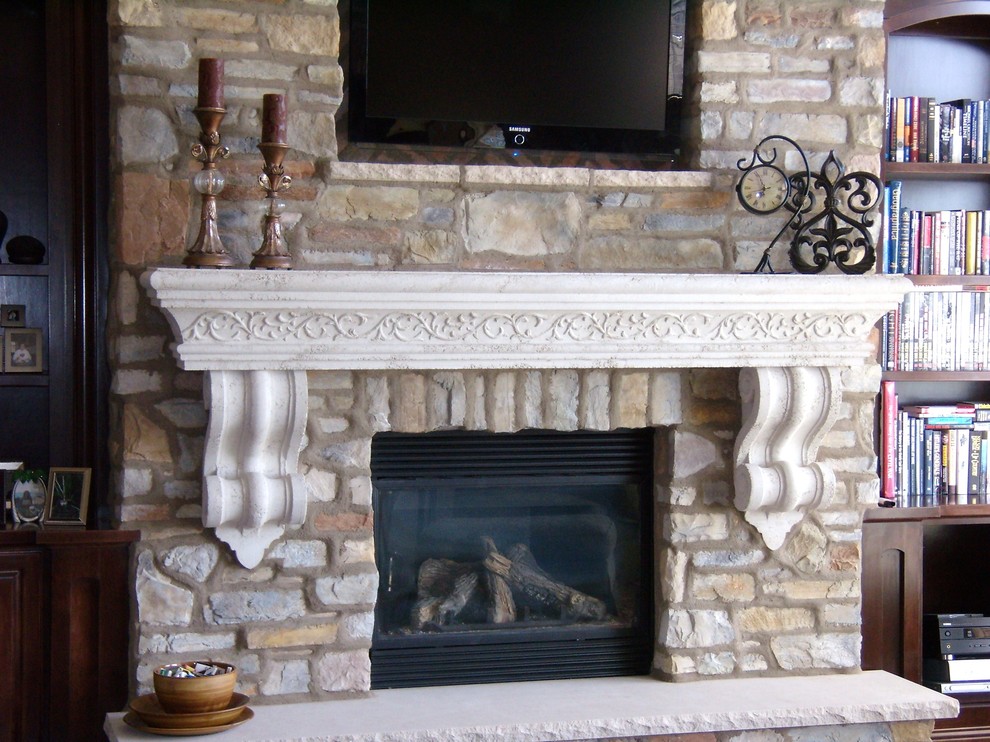 Photo of a classic living room in Other with a standard fireplace and a plastered fireplace surround.